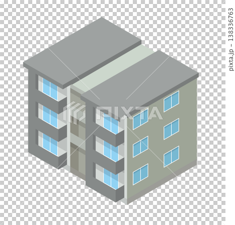 団地の建物イラスト 138336763
