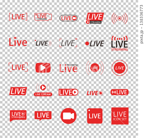 LIVE配信アイコンセット 138336773