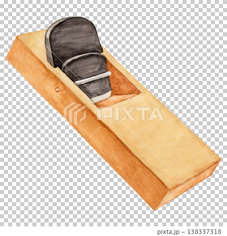 木工道具 カンナ 鉋 水彩 イラスト 木工道具 カンナ 鉋 水彩 イラスト 138337318