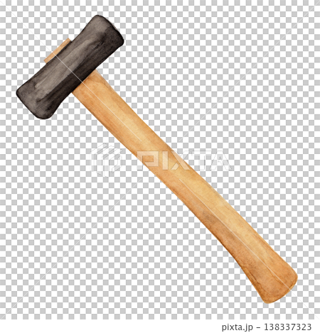 木工道具　金槌 ハンマー　水彩 イラスト 138337323