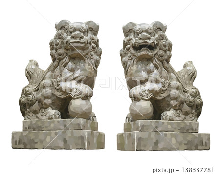 狛犬の彫像（新） 138337781