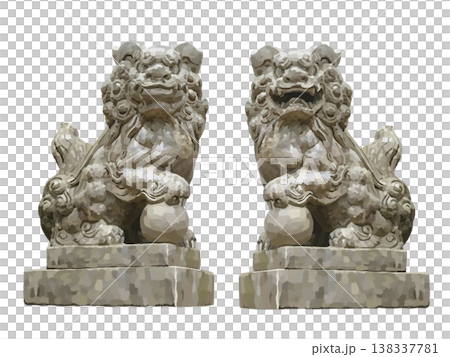 狛犬の彫像（新） 138337781