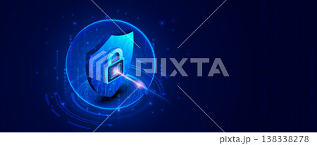Cyber security technology background with isometric shield padlock and biometric fingerprint protectionrprint biometric data protection Cyber security technology background with isometric shield padlock and biometric fingerprint protectionrprint biometric data protection 138338278