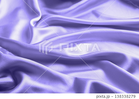 Chic satin fabric curtain in trendy lavender color. A mockup for advertising products in trending color of 2022. Copy space horizontal frame Chic satin fabric curtain in trendy lavender color. A mockup for advertising products in trending color of 2022. Copy space horizontal frame 138338279