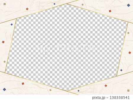 Japanese paper-style frame, Japanese-style background material, confetti decoration Japanese paper-style frame, Japanese-style background material, confetti decoration 138338541