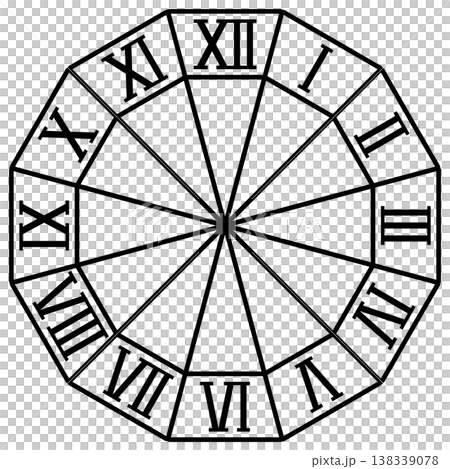 Classic watch with Roman numerals 138339078