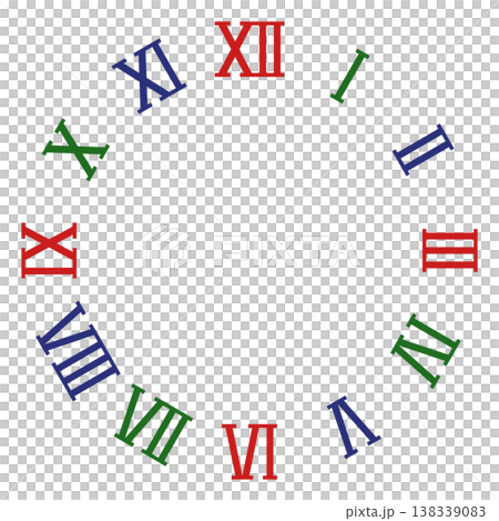 Clock Roman numerals Clock Roman numerals 138339083