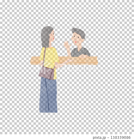 受付をする女性のイラスト 受付をする女性のイラスト 138339086