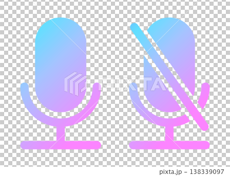 線上麥克風開/關圖示集 138339097