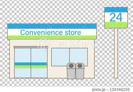 簡單的便利商店插畫 138340250
