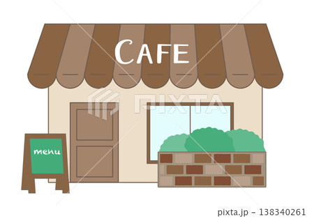 シンプルなカフェのイラスト 138340261