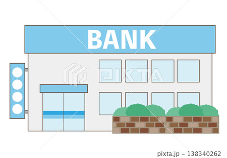 シンプルな銀行のイラスト 138340262