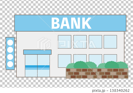 シンプルな銀行のイラスト 138340262