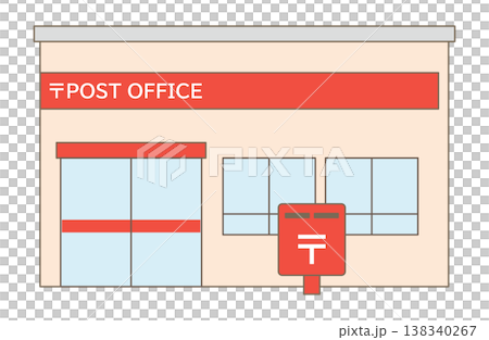 シンプルな郵便局のイラスト 138340267