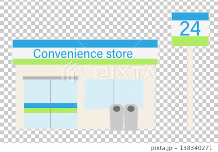 簡單的便利商店插畫 138340271