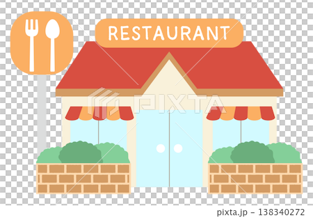 一家家庭餐廳的簡單示意圖。 138340272