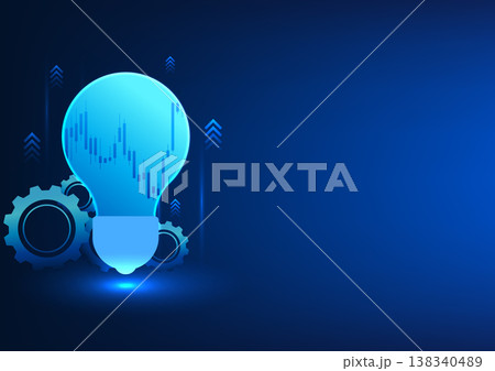 Stock graph technology abstract background inside light bulb with cogs at the back The concept of coming together to find ideas to solve business problems to grow and expand the business. Stock graph technology abstract background inside light bulb with cogs at the back The concept of coming together to find ideas to solve business problems to grow and expand the business. 138340489