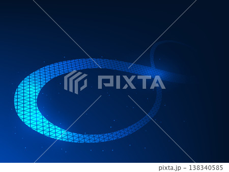 Abstract background technology, infinity symbol inside geometric shapes with sparkles, represents the world economic development of infinite technology, illustration, vector, wallpaper Abstract background technology, infinity symbol inside geometric shapes with sparkles, represents the world economic development of infinite technology, illustration, vector, wallpaper 138340585