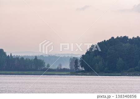 Blue lake with cloudy sky, natural background Blue lake with cloudy sky, natural background 138340856