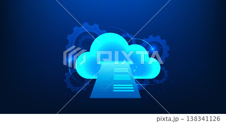 Cloud Computing Data Storage Technology Background with Secure Network Systems, Digital File Backup, Encrypted Information Management, Cybersecurity Protection, Document Access Across Connected Cloud Cloud Computing Data Storage Technology Background with Secure Network Systems, Digital File Backup, Encrypted Information Management, Cybersecurity Protection, Document Access Across Connected Cloud 138341126