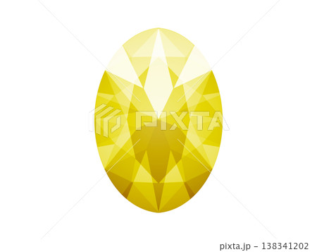 オーバルの宝石（黄色）9/10 138341202