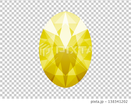 オーバルの宝石（黄色）9/10 138341202