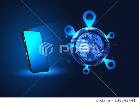 Smartphone technology can open a map of the world through a mobile phone. Find an address anywhere through the satellite system on the network Internet and share the current location. Smartphone technology can open a map of the world through a mobile phone. Find an address anywhere through the satellite system on the network Internet and share the current location. 138342441
