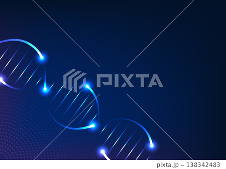 Wallpaper a dark blue showcasing the modern medical technology of DNA, revealing its intricate structure and its impact on healthcare 138342483