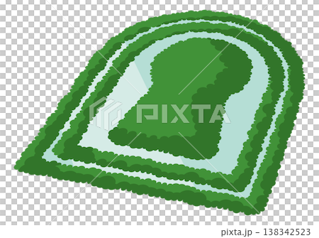 鑰匙孔形墓丘示意圖。 138342523