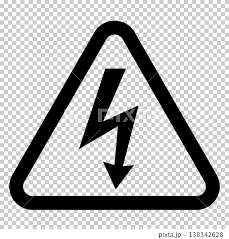 三角形圖示表示觸電警告 138342628