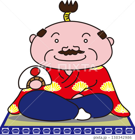 上座に座ったお殿様のイラスト 上座に座ったお殿様のイラスト 138342986