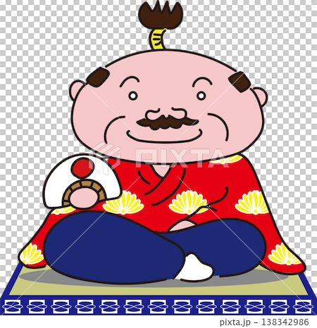 上座に座ったお殿様のイラスト 上座に座ったお殿様のイラスト 138342986