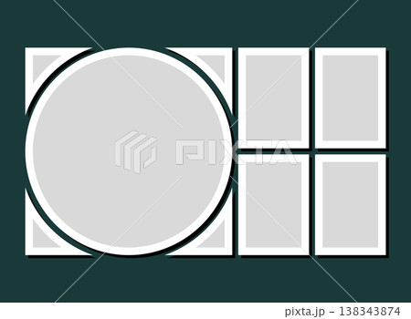 Template collage of five frames, images, photo Template collage of five frames, images, photo 138343874