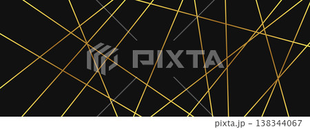 Abstract chaotic background with irregular gold lines and triangular shapes. Futuristic monochrome texture with gradation effect. Abstract chaotic background with irregular gold lines and triangular shapes. Futuristic monochrome texture with gradation effect. 138344067