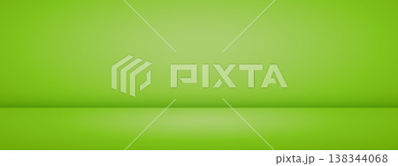 Limbo green background. Abstract studio gradient bg. Modern banner with empty space for advertising text. Vector illustration. 138344068