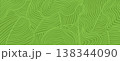 Organic vineyard pattern. Wavy stripe fields texture in green line art. Abstract farm landscape 138344090