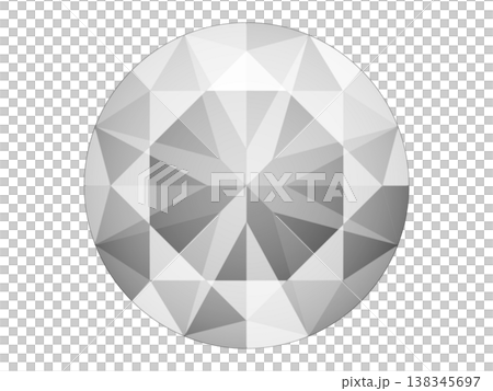 ラウンドブリリアントカットの宝石（白）1/10 138345697