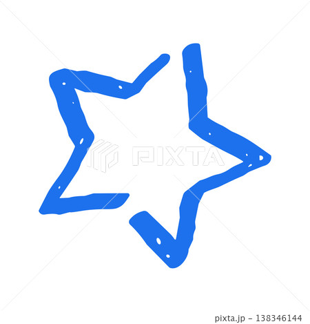 Chunky Five Point Star Shape Hand Drawn In A Whimsical Vector Illustration Chunky Five Point Star Shape Hand Drawn In A Whimsical Vector Illustration 138346144
