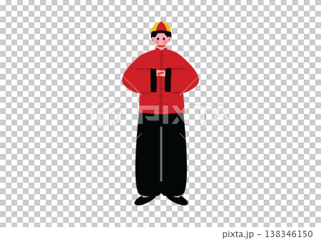 身著漢服(中國傳統服飾)的男子插圖 身著漢服(中國傳統服飾)的男子插圖 138346150