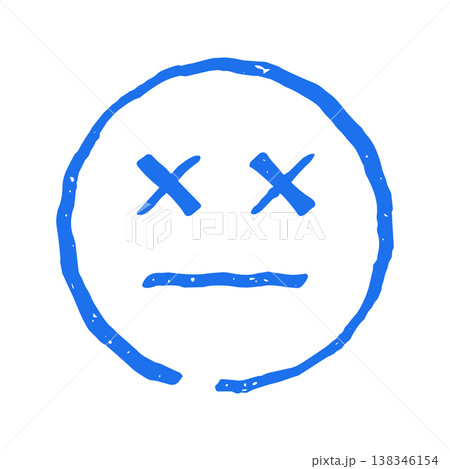 Dead Dizzy Face Emoji Hand Drawn In A Grunge Comic Vector Illustration Style Dead Dizzy Face Emoji Hand Drawn In A Grunge Comic Vector Illustration Style 138346154