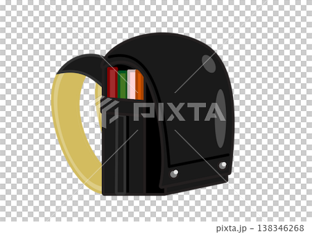 Illustration of a black school bag; image of preparing for school, elementary school student, and commuting to school. 138346268