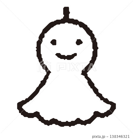 てるてるぼうずの線画 てるてるぼうずの線画 138346321