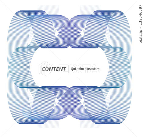 Symmetric Waves Abstract Template for Digital Content. Vector design 138346397