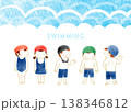 プールの時間の子どもたちのイラスト 138346812