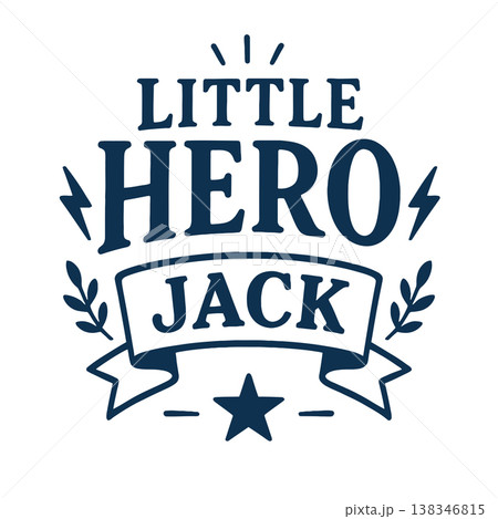 Little Hero Jack - Personalized Superhero Name Design for Kids' Apparel and Gifts 138346815
