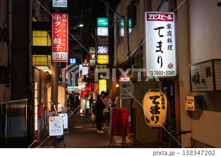 新橋 飲み屋街の夜景 新橋 飲み屋街の夜景 138347202