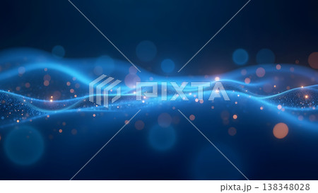 AIが最適化する次世代ワイヤレス通信ネットワークの抽象ビジュアル AIが最適化する次世代ワイヤレス通信ネットワークの抽象ビジュアル 138348028