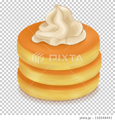 Pancakes (hotcakes) with cream 138348441