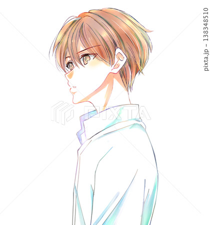 無表情の男性　横側 138348510