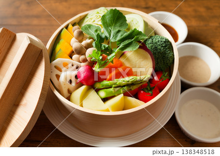 野菜のせいろ蒸し 138348518